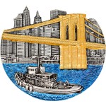 Congo 5 oz Brooklyn Bridge series World's Famous Bridges 5000 Francs Silver coin 2022